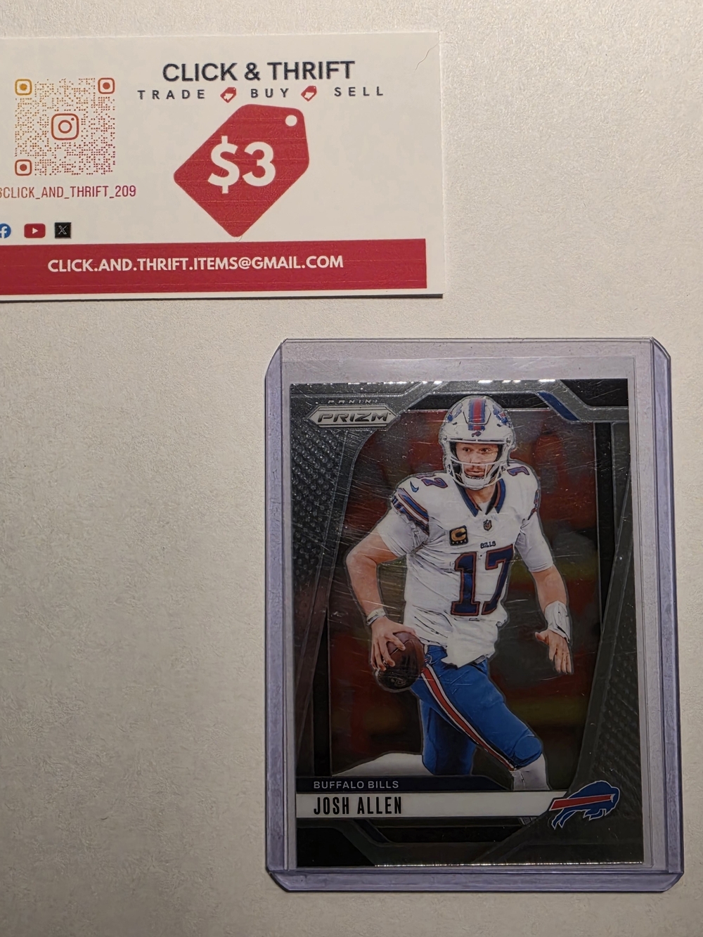 2024 Panini Prizm FB Silver Josh Allen Buffalo Bills Card #28